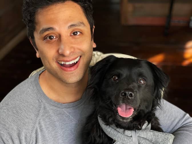 kin+kind's founder Thomas Ling and his dog Burke