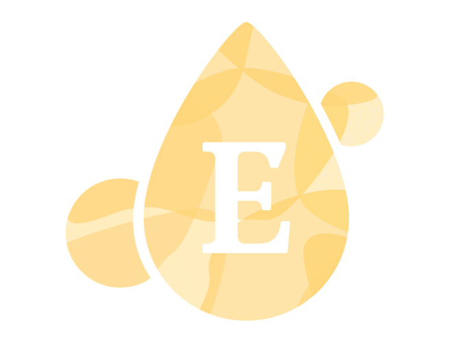 Orange vitamin E drop illustration