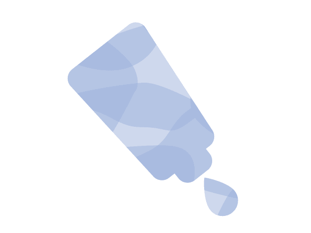 Blue sunscreen bottle illustration