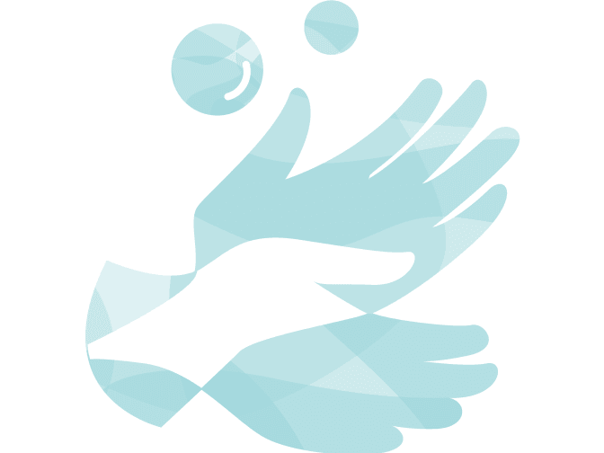 Blue handwashing illustration