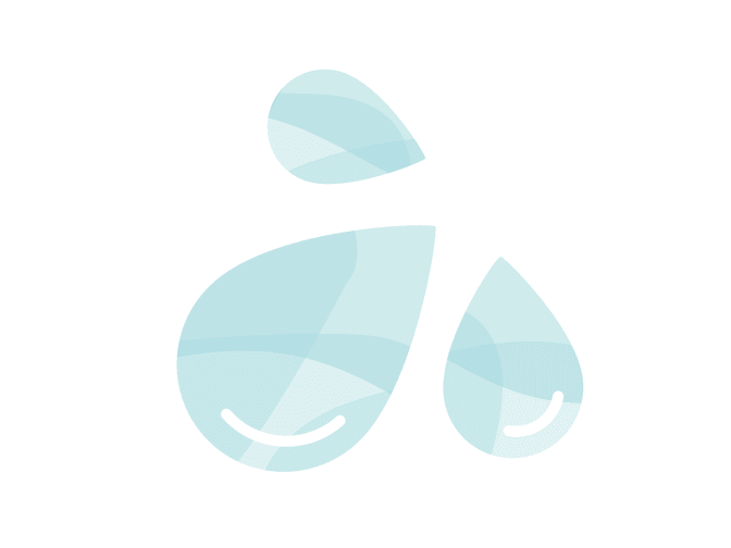 Illustration of water droplets