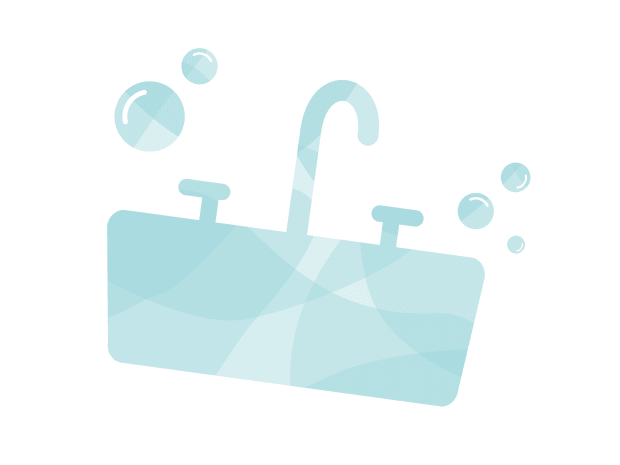 Blue sink illustration