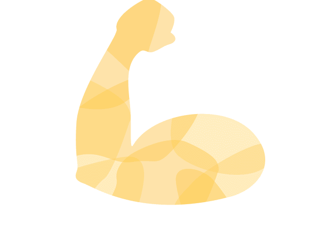 Illustration of an arm flexing. 