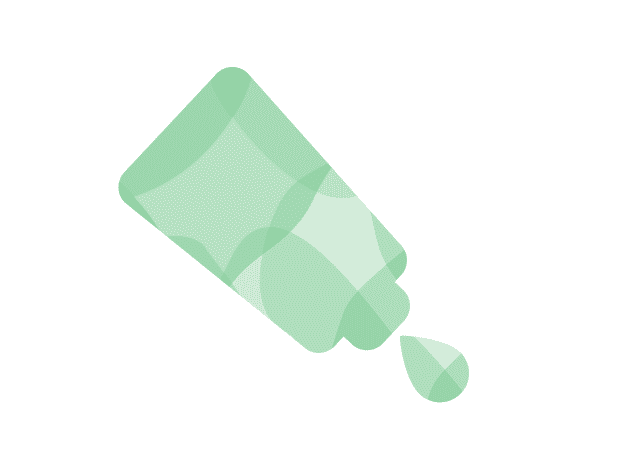 Green bottle illustration